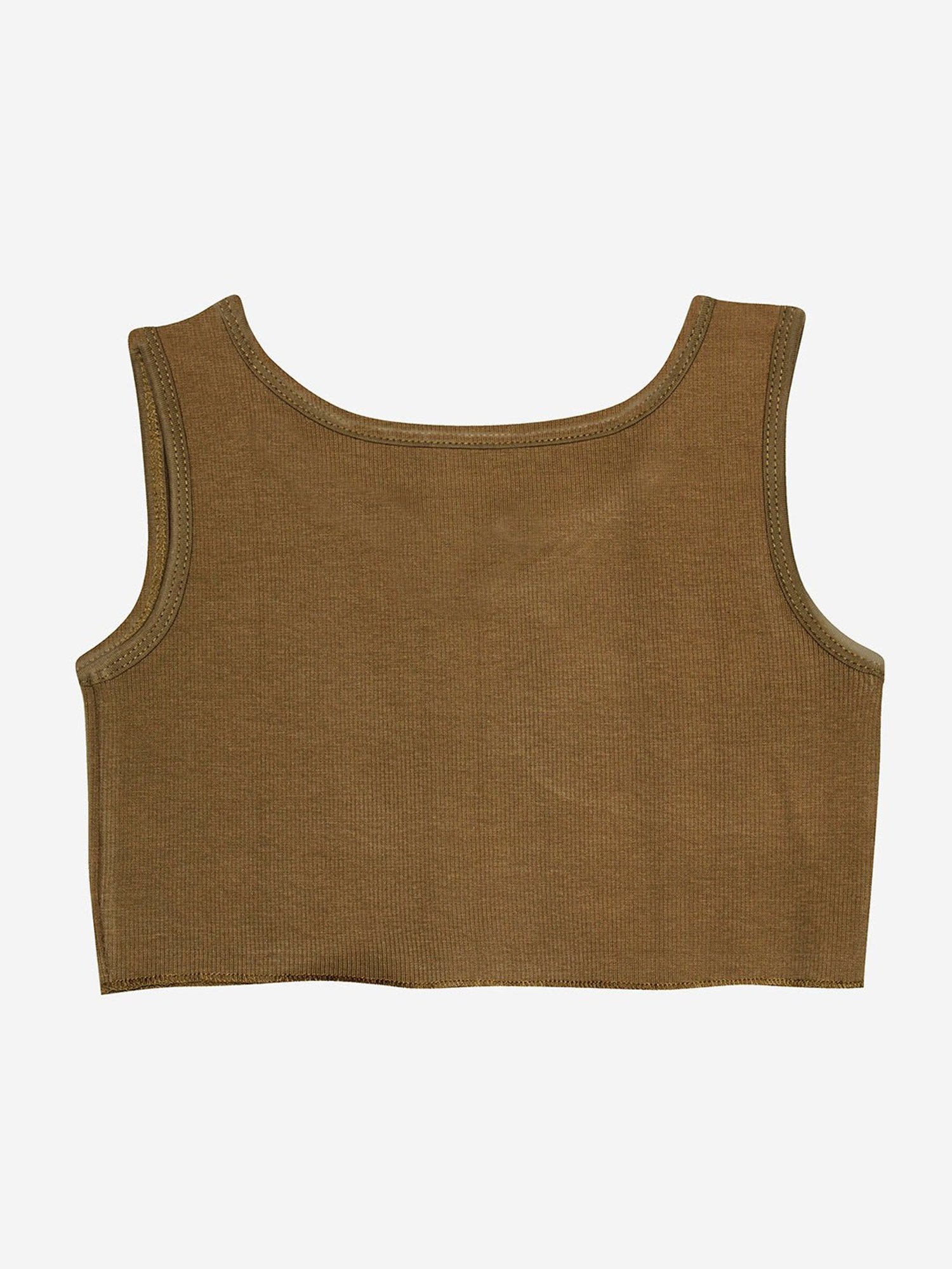 LilPicks Kids Teal Solid Crop Top