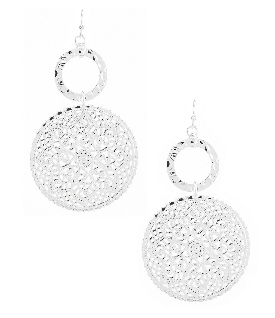 Anna & Ava Lauren Disk Drop Statement Earrings