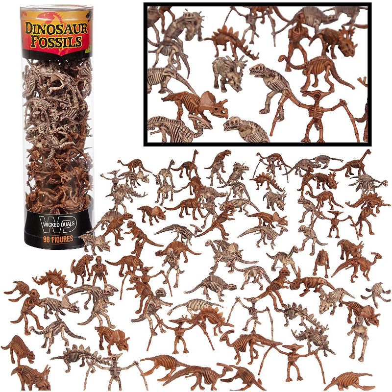 Hingfat Dinosaur Fossil Skeleton Action Figure Toy Playset, 96 Pieces