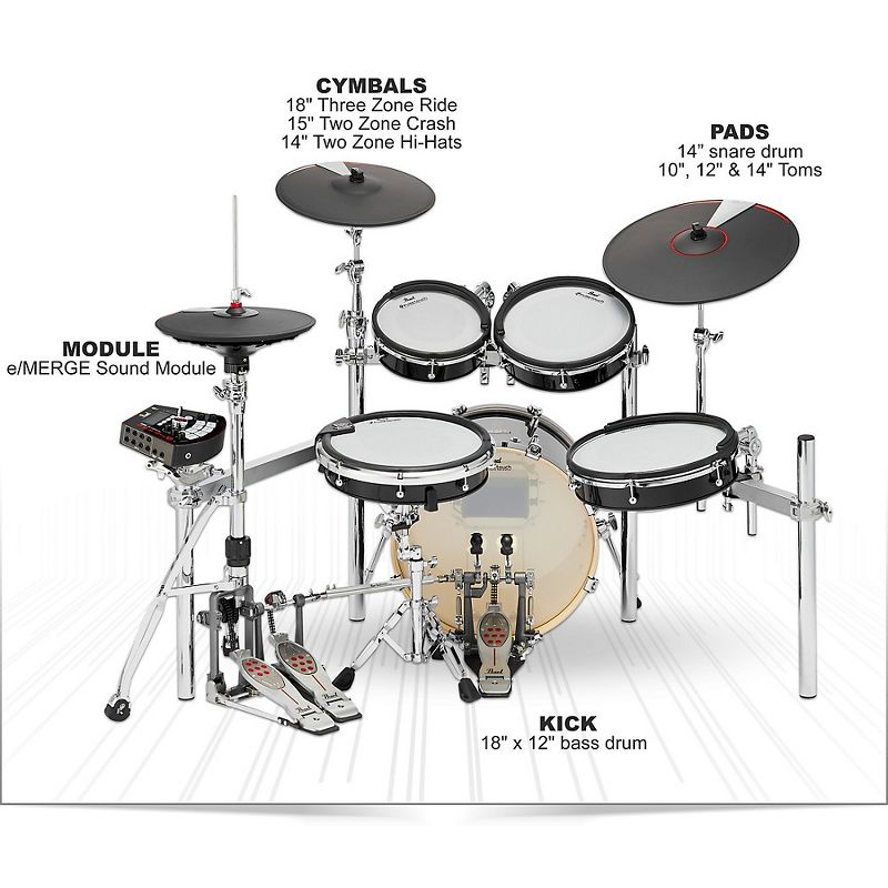 LyxJam 8-Piece Electronic Drum Kit, Professional Drum Set with Real Mesh Fabric, 448 Preloaded Sounds, 70 Songs, 15-Song Recording Capacity, Choke,Rim,Edge Capability & Kick Pad, Drum Sticks Included