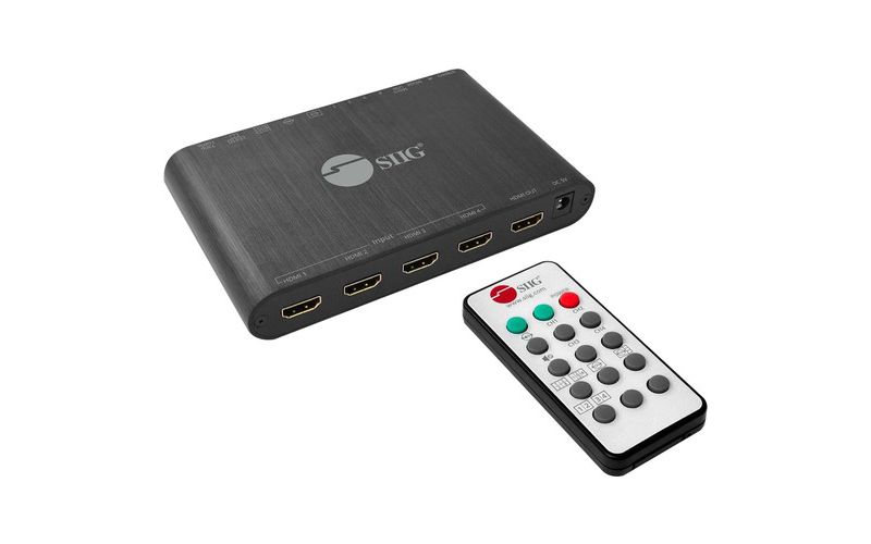 SIIG 4x1 HDMI Seamless Quad-Split Multi-Viewer Switcher - 1920 x 1080 - Full HD - 4 x 1 - 1 x HDMI Out - TAA Compliant