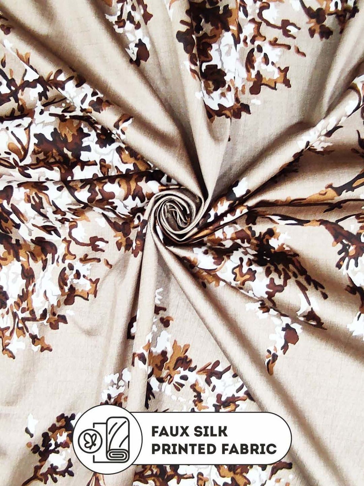 Bianca SANTORO Brown Faux Silk 7 Ft. Door Curtain - Set of 2