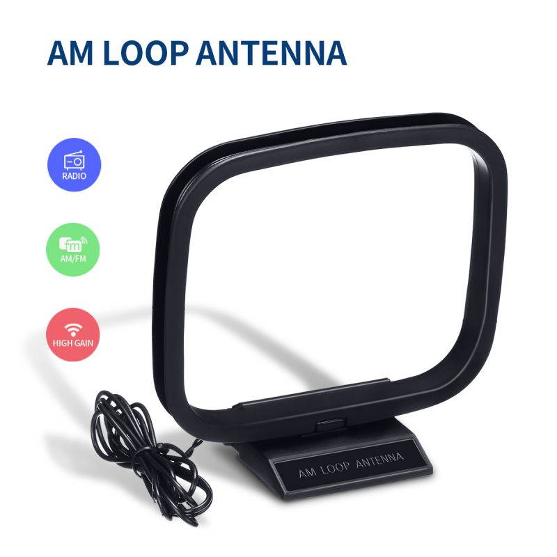 AM FM Loop Antenna 2 Pin Bare Wire Connector AM Antenna Cable Wire for Home Stereo Audio Receiver System Indoor