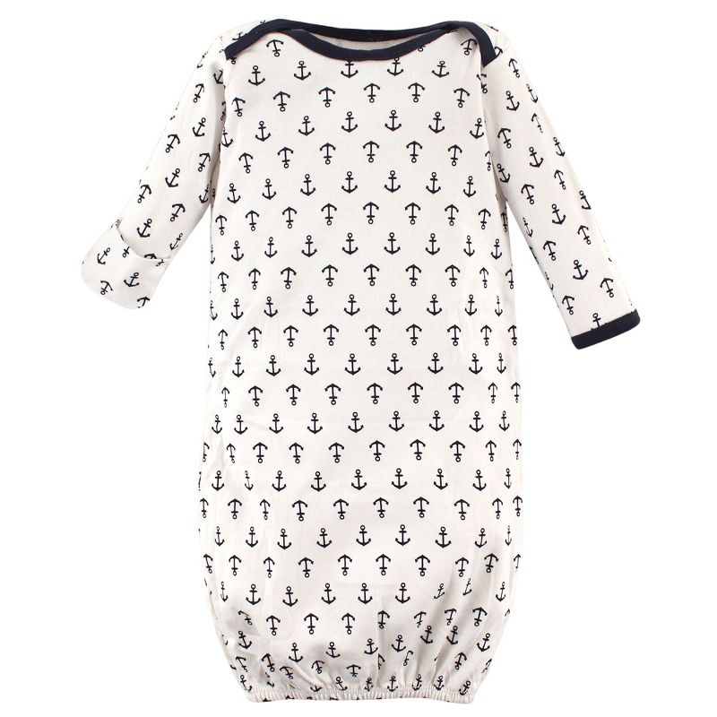 Luvable Friends Baby Boy Cotton Long-Sleeve Gowns 3pk, Little Man, 0-6 Months