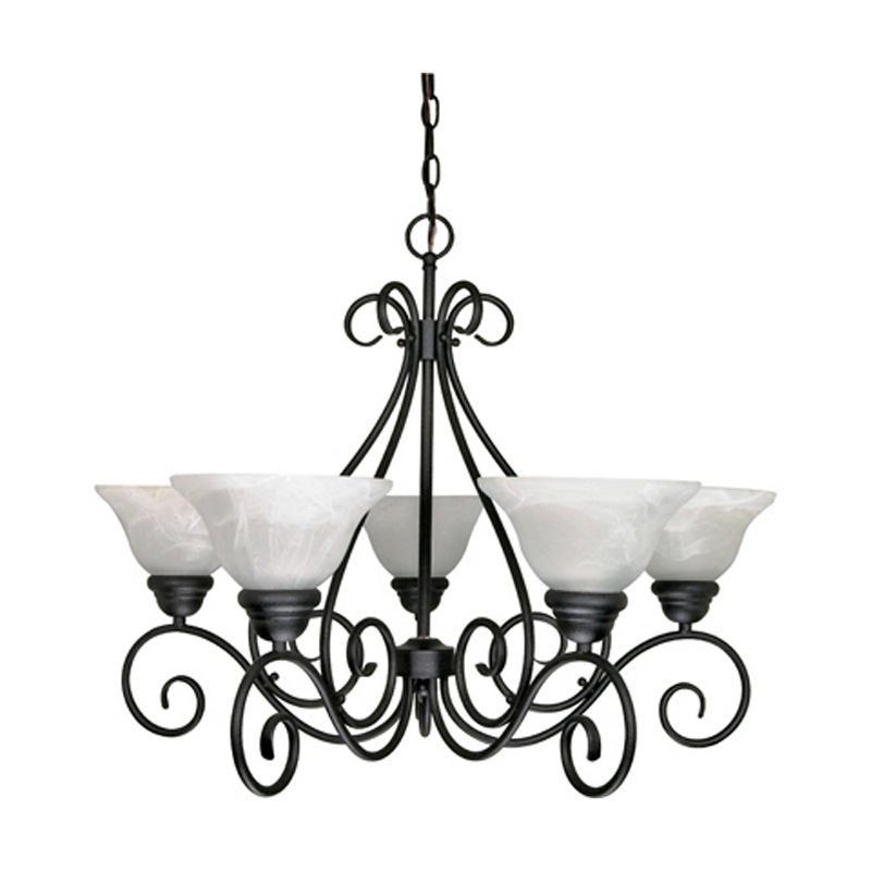 Ceiling Lights Chandelier Textured Black - Aurora Lighting