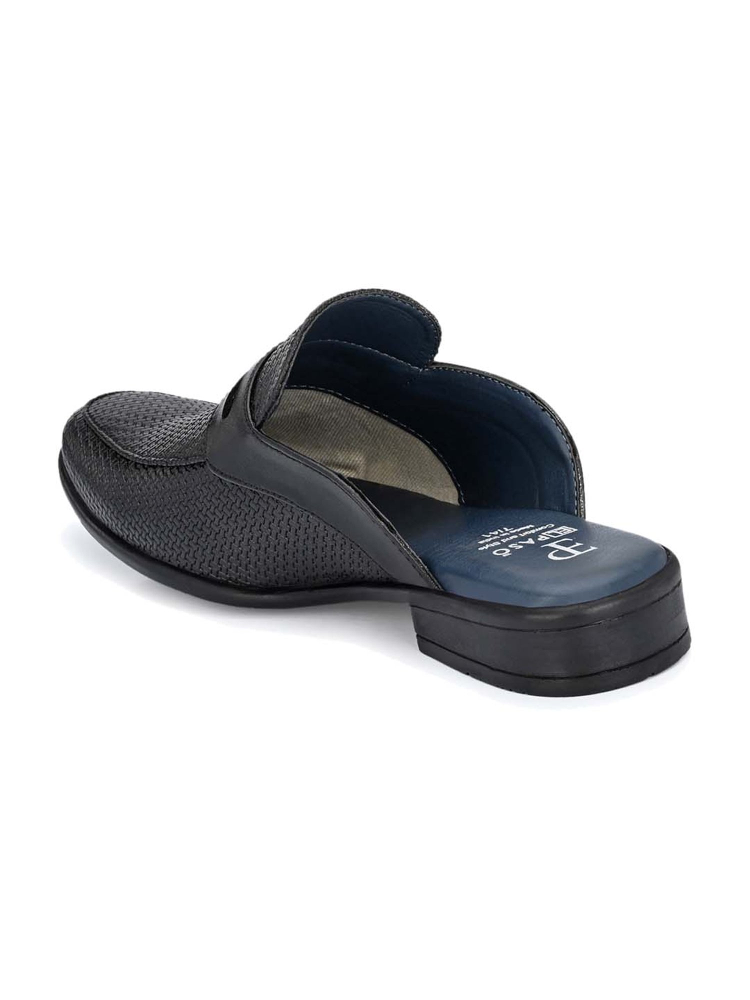 El Paso Men's Black Mule Shoes