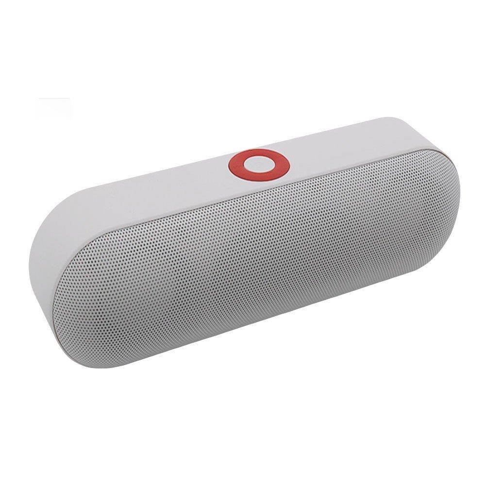 EIGIIS Waterproof Bluetooth Portable Wireless Speaker Build-in Microphone Pill (Silver)