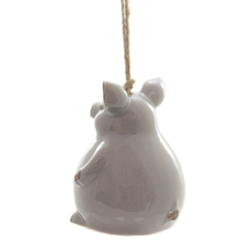 Home & Garden 6.5" Ceramic Pig Birdhouse Summer Spring Manual Woodworkers And Weavers  -  Bird And Insect Houses