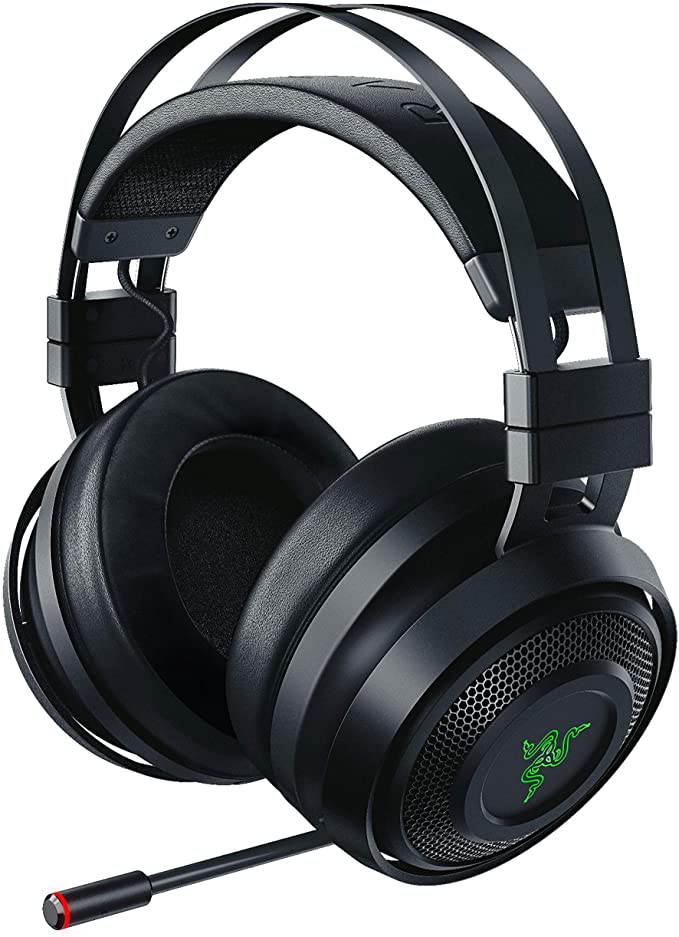 Razer Nari Wireless 7.1 Surround Sound Gaming Headset: THX Audio - Auto-Adjust Headband & Swivel Cups - Chroma RGB - Retractable Mic - For PC, PS4, PS5 - Black
