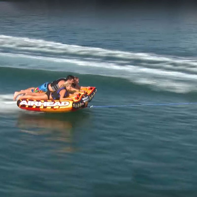 Airhead Rock Star 3 Person Inflatable U Shape Water Sport Boating Towable Tube