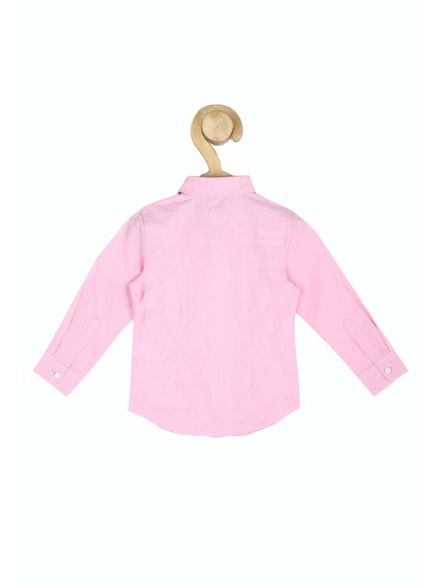 Allen Solly Junior Pink Cotton Regular Fit Full Sleeves Shirt