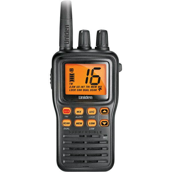 Uniden Mhs75 Compact Hand-held Jis8 Submersible Marine Radio