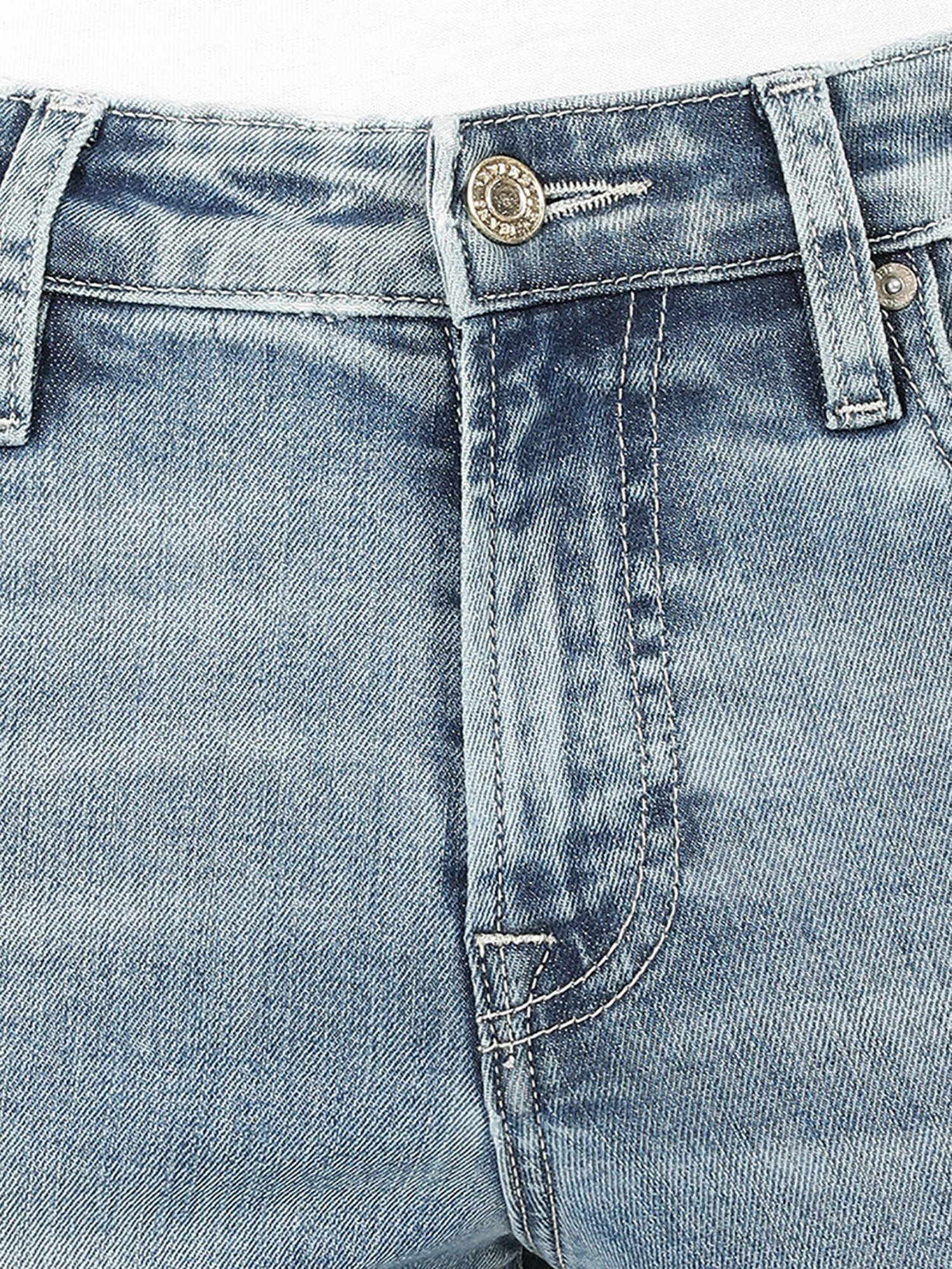 EVERBLUE Blue Tapered slim Fit Midrise Stretchable Jeans