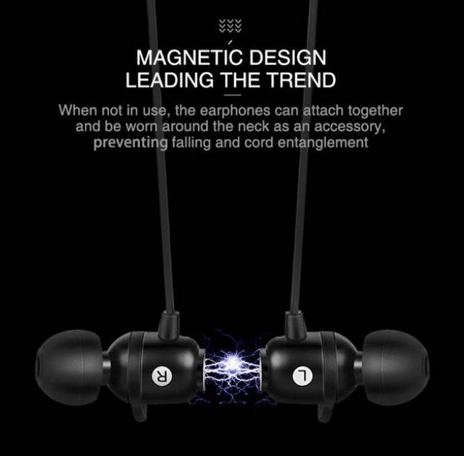 Bluetooth 5.0 Magnetic Wireless Sports Earphones W/Mic HD Stereo Sweatproof in Ear Earbuds Noise Cancelling Volume Control Present