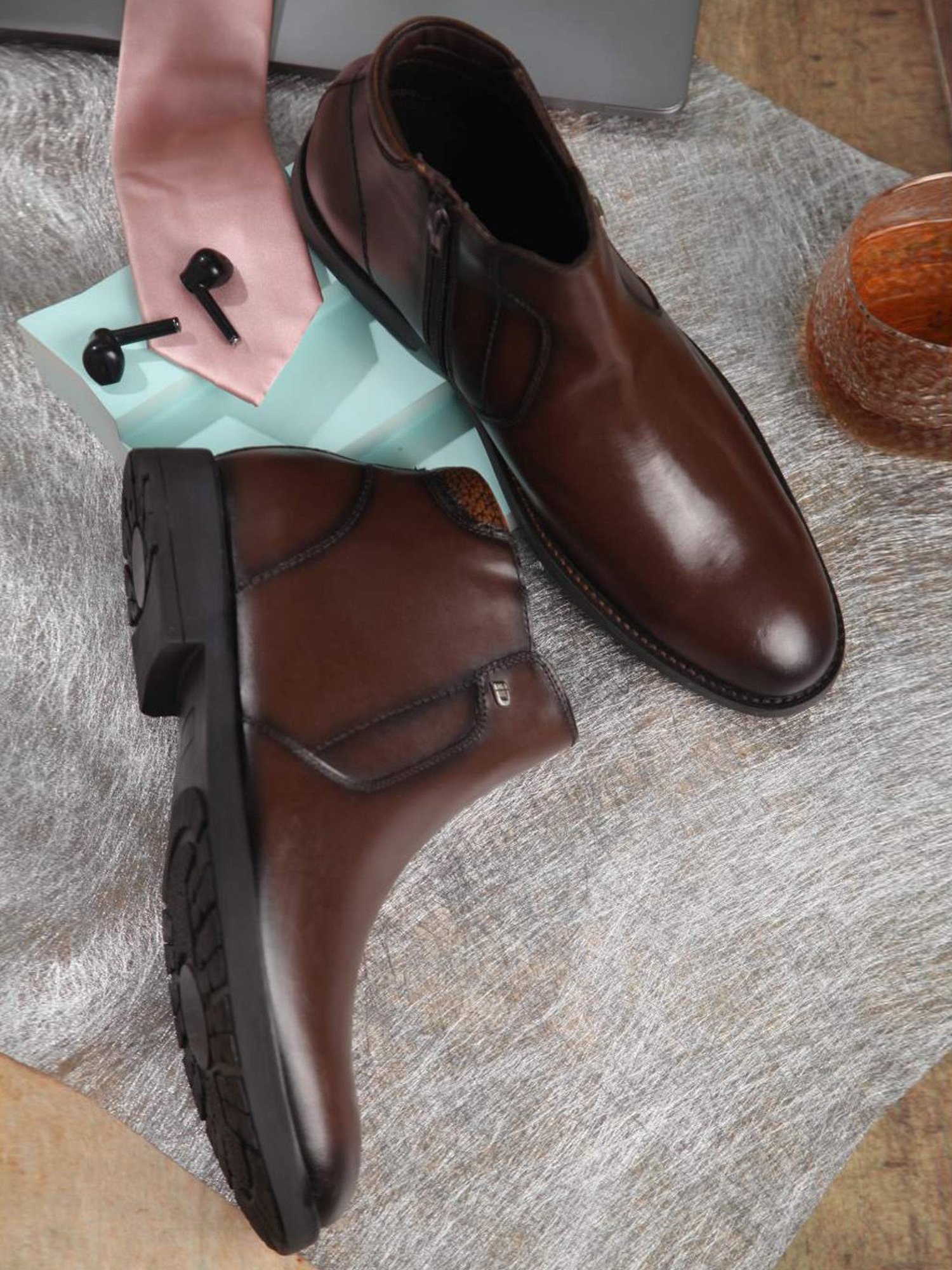 ID Men's Brown Casual Boots