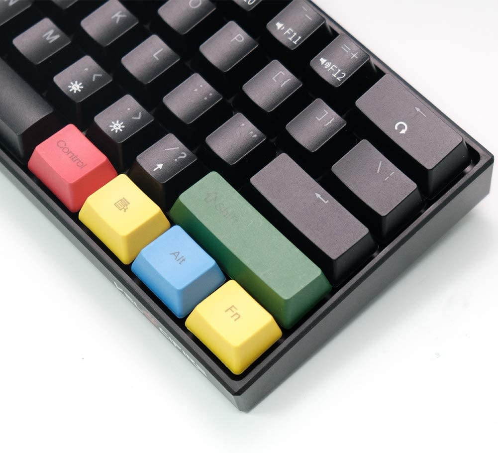 KW10 Rainbow PBT Doubleshot OEM Profile Keycap Set Compatible for Cherry MX, Kailh, Outemu, and Content Switches(Windows Version)