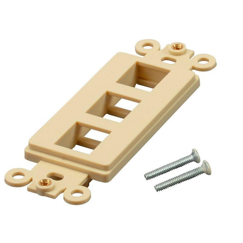 Monoprice Dcor Insert for Keystone 3 Hole - Ivory  for Home Office  Install