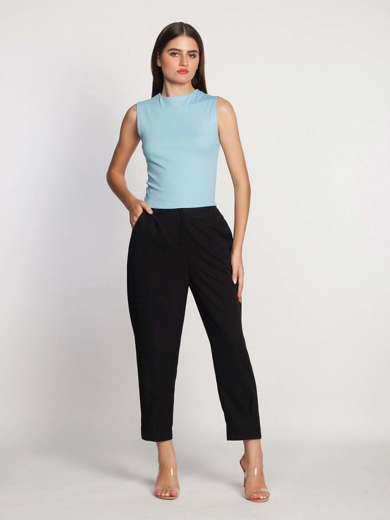 Zink London Blue Cotton Top