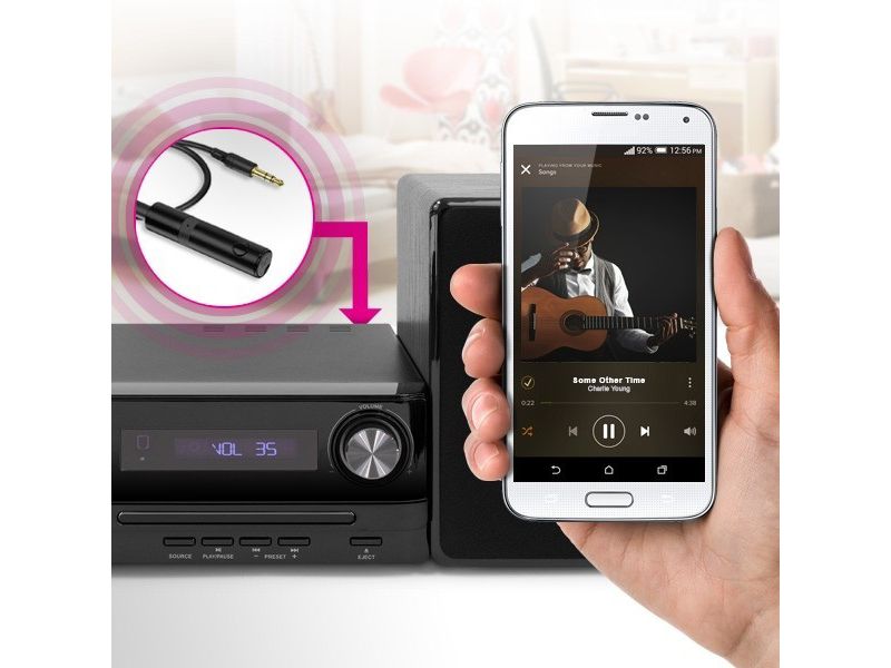 Aluratek Bluetooth Audio Receiver with Built-in Microphone - 33 ft - Portable