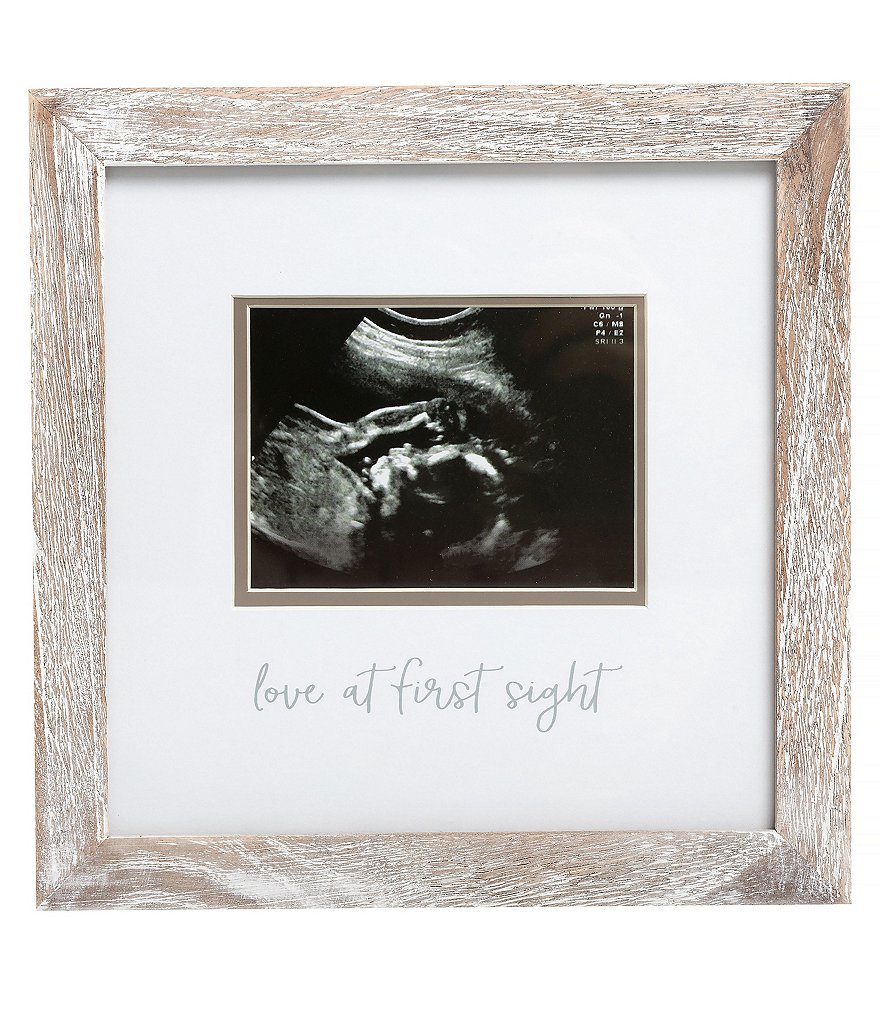 Pearhead Rustic Sonogram Photo Frame