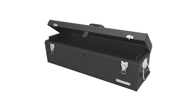 WESTWARD 44ZJ88 30"W Steel, Black Portable Tool Box, Powder Coated, 9"H