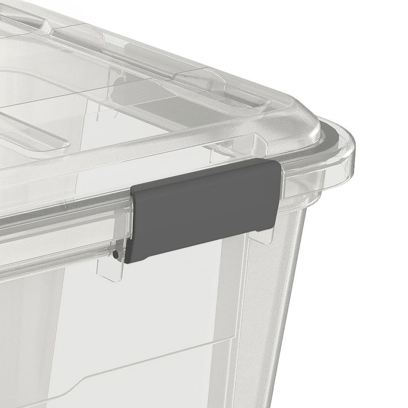 Ezy Storage Weather Proof IP65 13 Gallon Plastic Storage Bin Box w/ Lid (5 Pack)