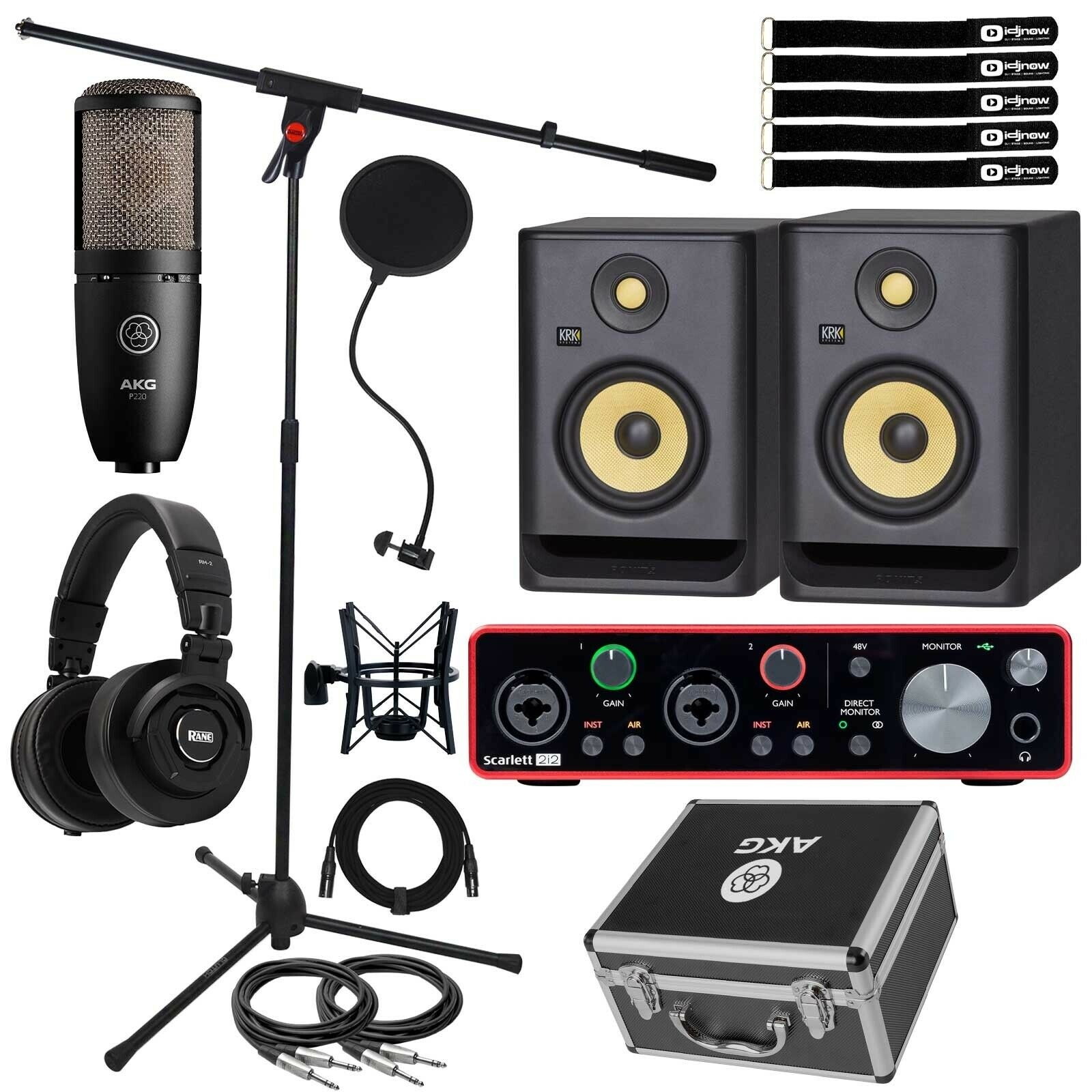 Home Recording Pack Focusrite Scarlett 2i2 Audio Interface RP5G4 Speakers & Mic