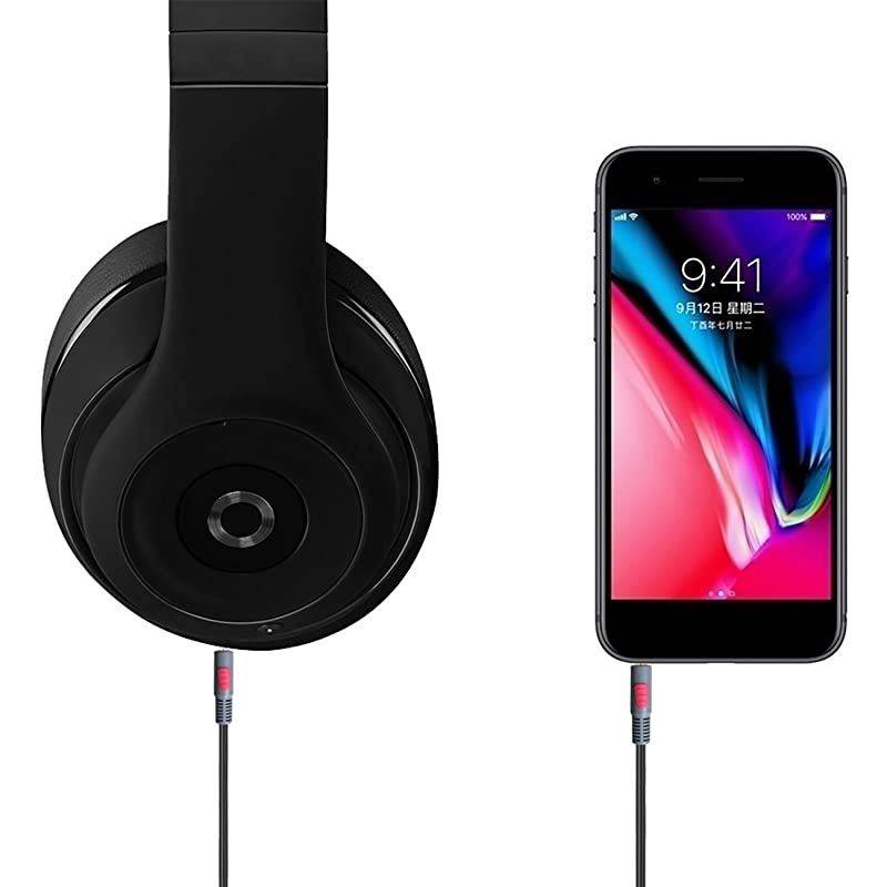 35mm Aux Cord 30 ft Nylon Braid 35mm to 35 mm Audio Cable 18 Shielded AUX Headphone Cable Extension Male to Male Outdoor Auxillary Stereo Audio Cable Cord