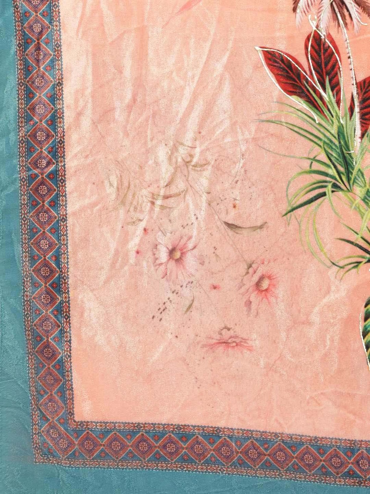 Stylee LIFESTYLE Sky Blue Printed Unstitched Dress Material