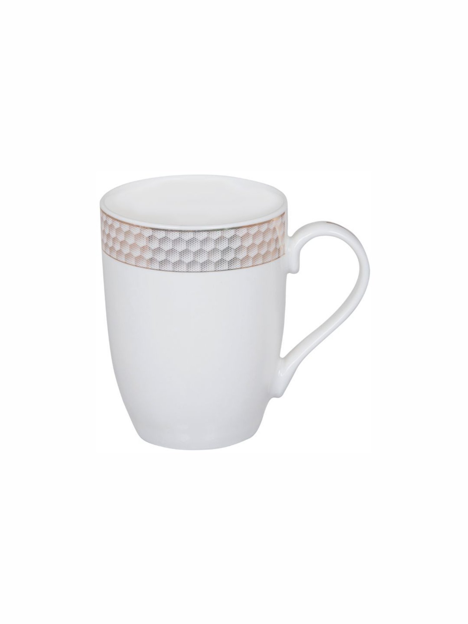 Goodhomes White Porcelain Coffee Mugs - Set of 4 (360ml)