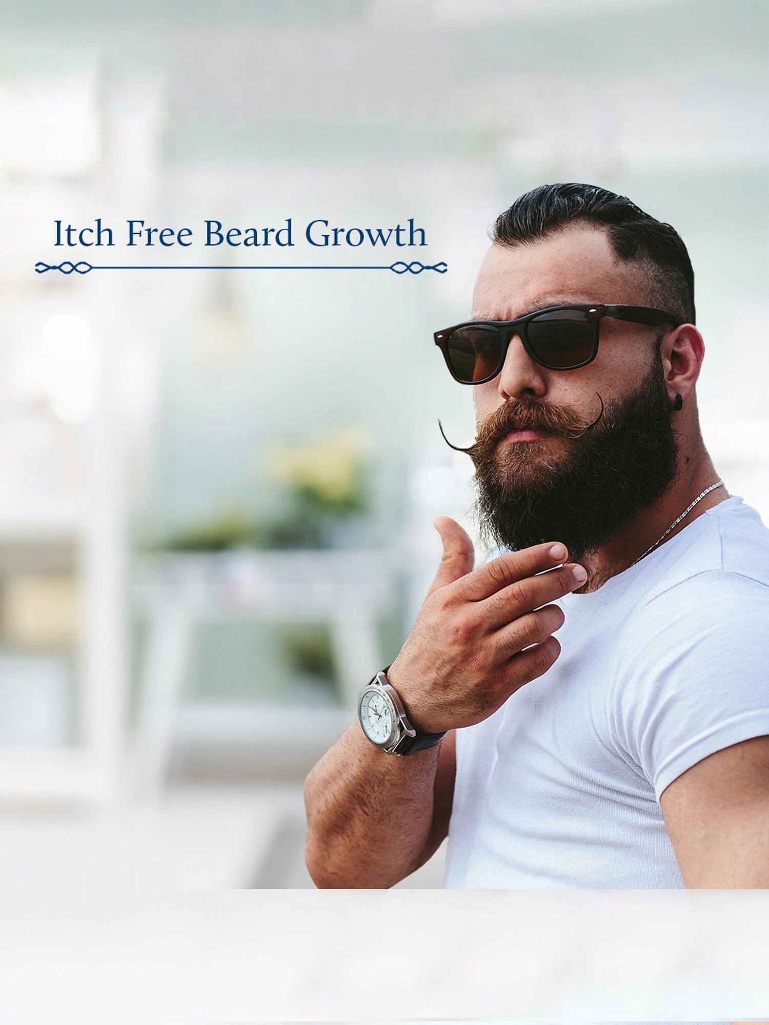 THE REAL MAN Beard Growth Oil 100 Percent Organic Beard & Moustache Hair Growth Oil - 50 ml