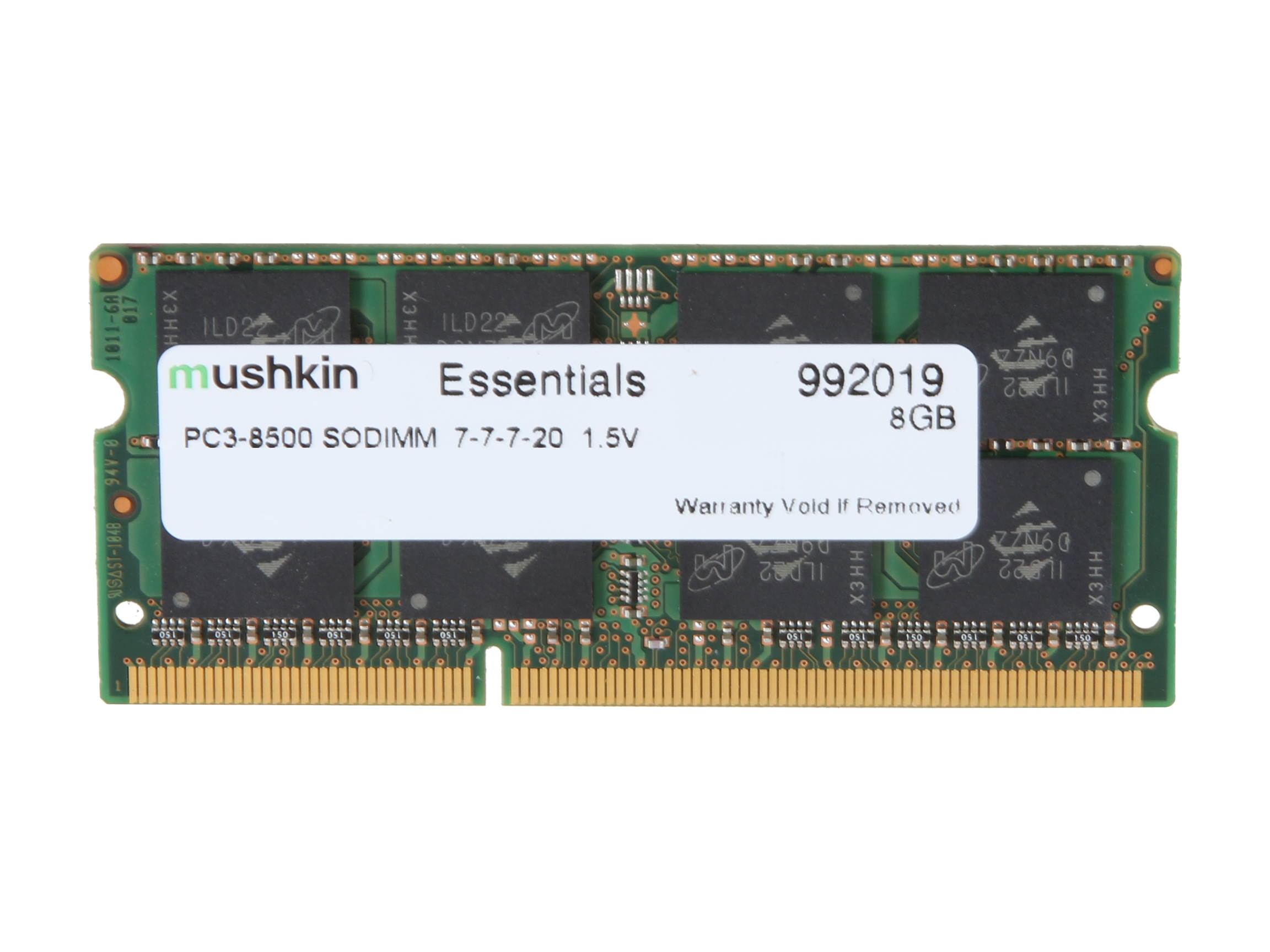 Mushkin Enhanced 2GB 204-Pin DDR3 SO-DIMM DDR3 1066 (PC3 8500) Laptop Memory Model 991643