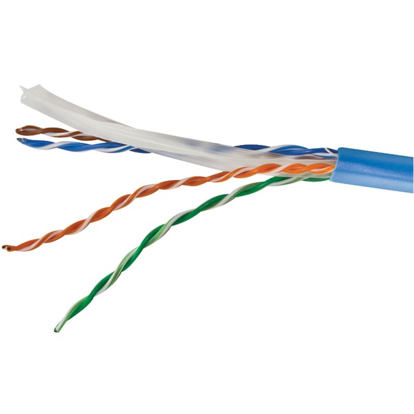 CAT-6 U/UTP Solid Riser CMR Cable, 1,000 Ft. (Blue)