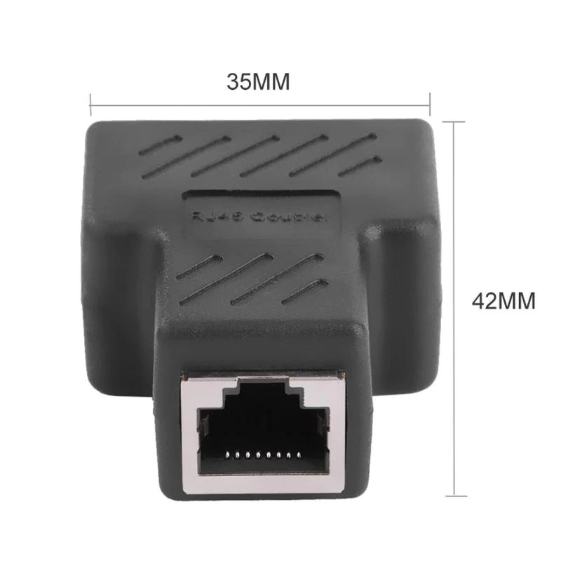 High Quality 1 To 2 Ways Ethernet Network Head Lan Cable Female Joiner Coupler RJ45 Extender Plug Network Connector Splitter
