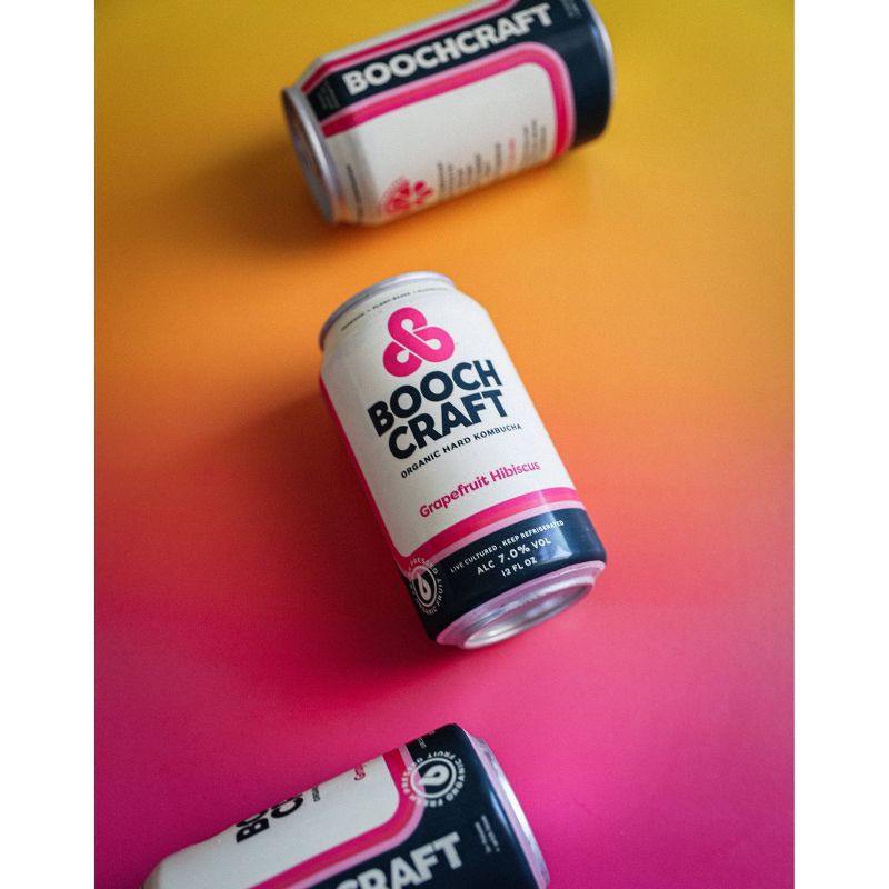 Booch Craft Grapefruit Hibiscus Hard Kombucha - 6pk/12 fl oz Cans