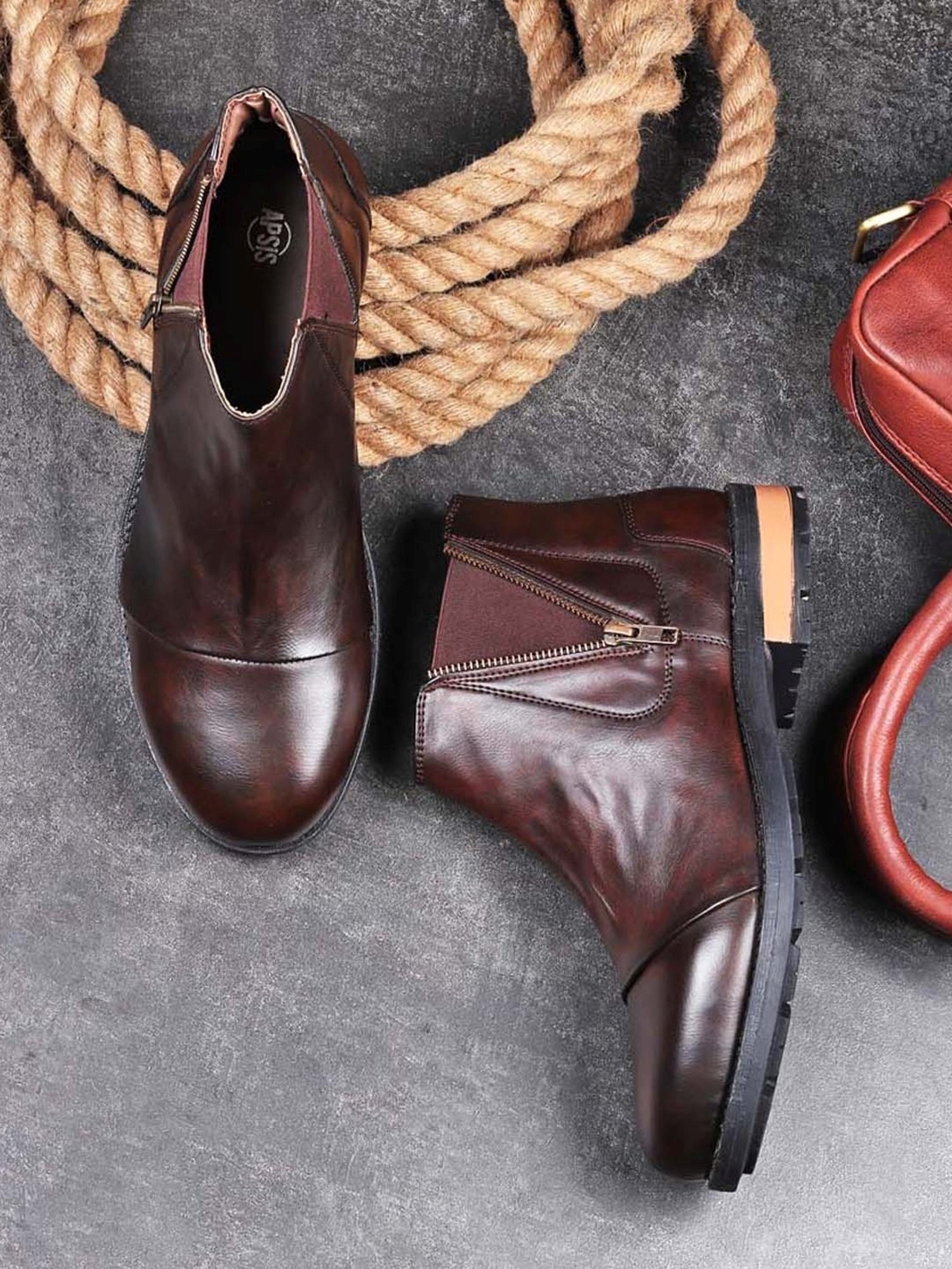 Apsis Men's Brown Chelsea Boots