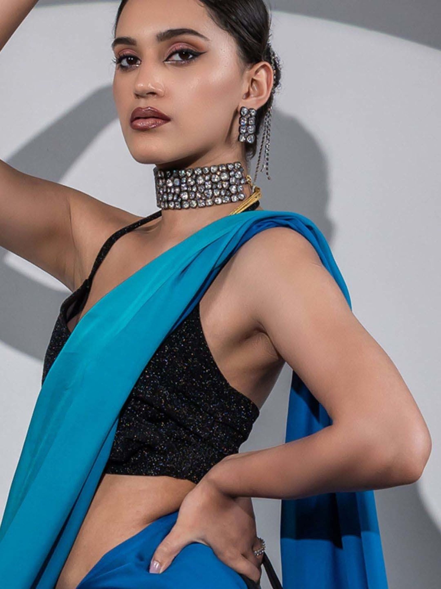 Swtantra Black Plain Readymade Blouse