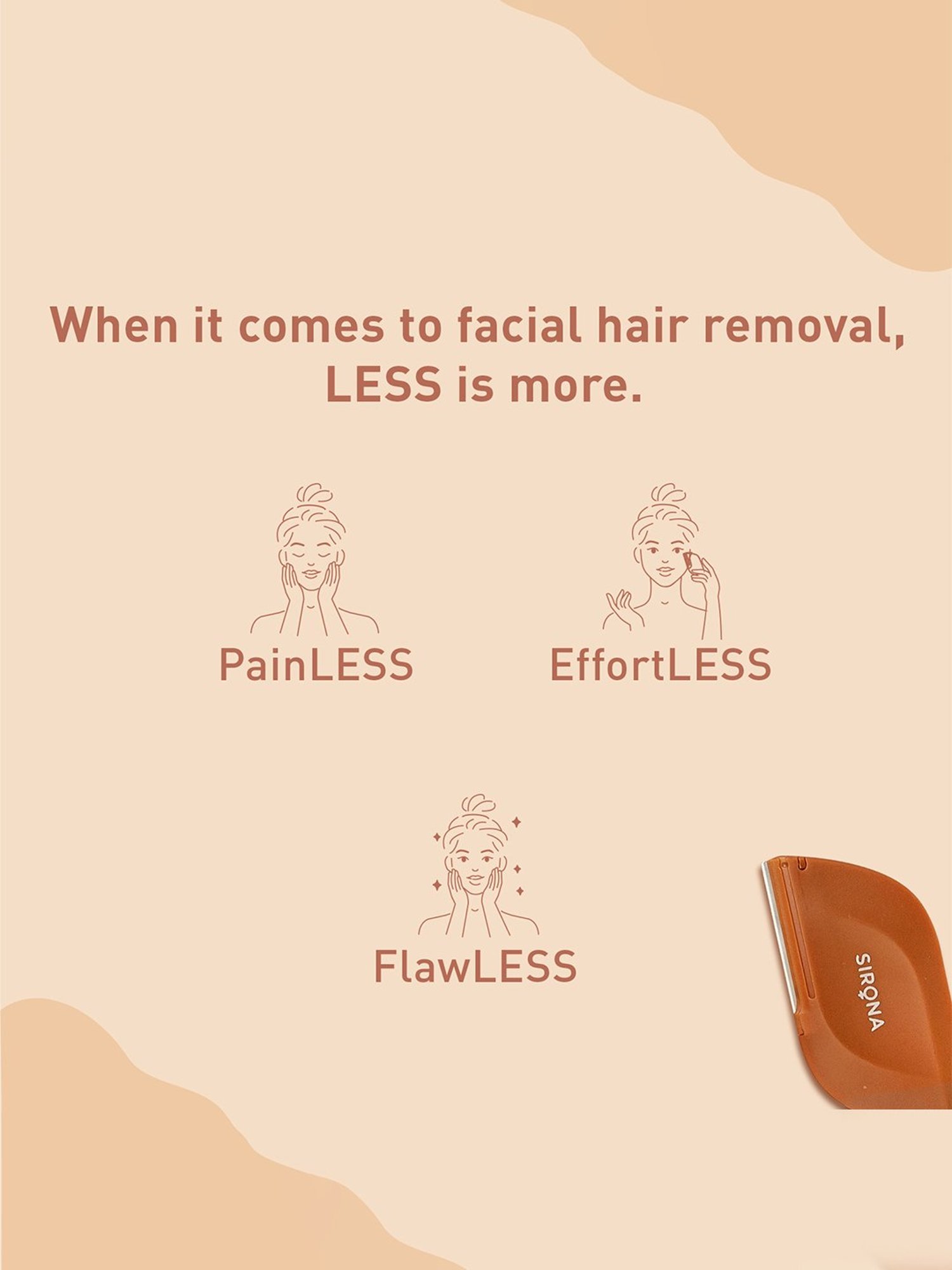 Sirona Portable Eyebrow & Face Razor - Pack of 2