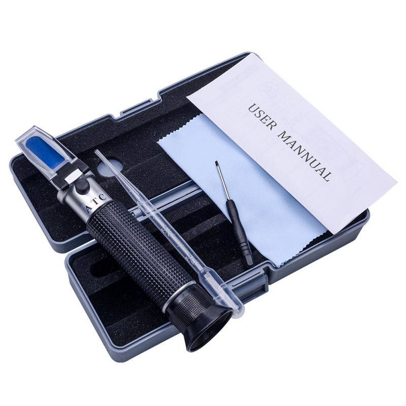 Handheld Alcohols Refractometer Alcohols Wine Volume Percent Measurement with Automatic Temperature Compensation (ATC) Ranging 0-80% v/v.