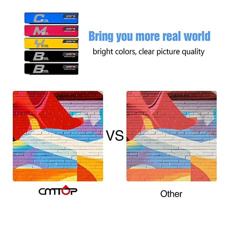 Compatible Ink Replacement for HP 970 970XL 971 971XL Ink Cartridges for HP Officejet Pro X576dw X476dw X476dn X551dw X451dn X451dw Office Printer 5Pack 2 Black 1 Cyan 1 Magenta 1 Yellow