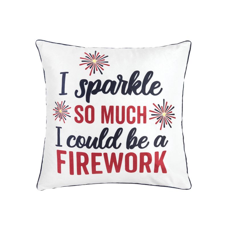 C&F Home Spark So Much LED July 4th Pillow