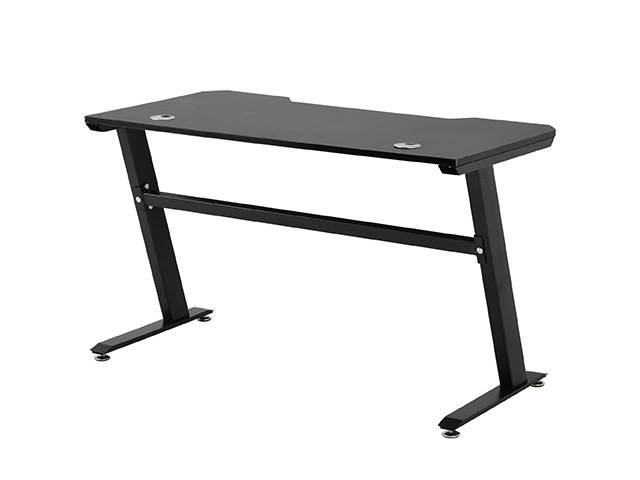 HILINSTON Z-Shaped Gaming Desk Office PC Computer Desk 47.2" W x 23.6" D Home Office Computer Table Feet Pads Fully Covered with Wire Holder,Black,GT17