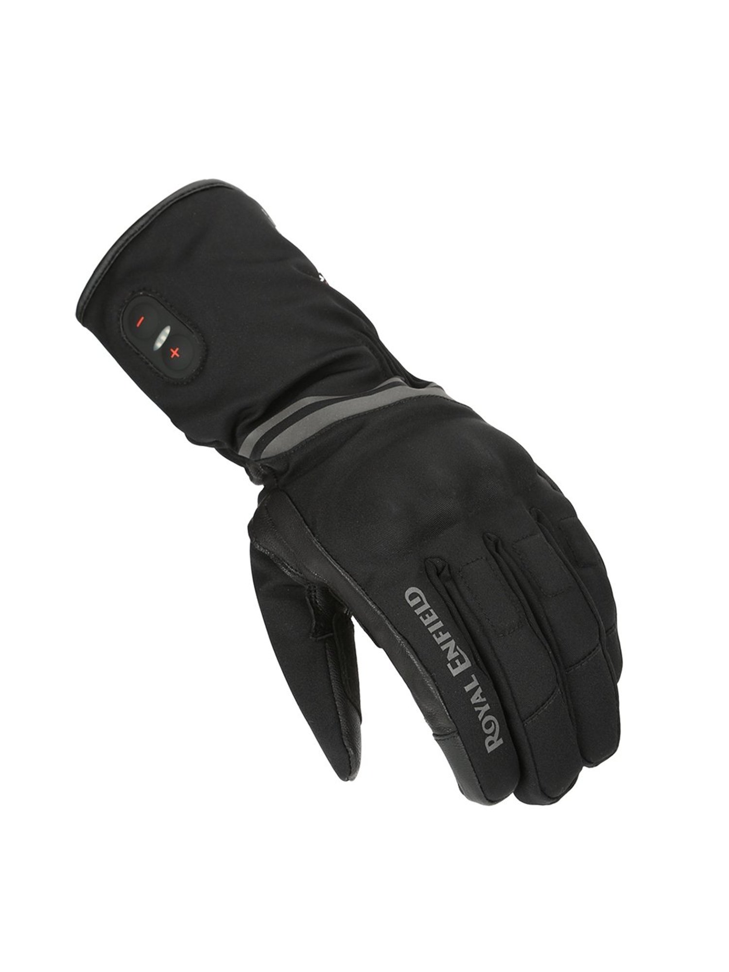 Royal Enfield Black Leather Solid Gloves