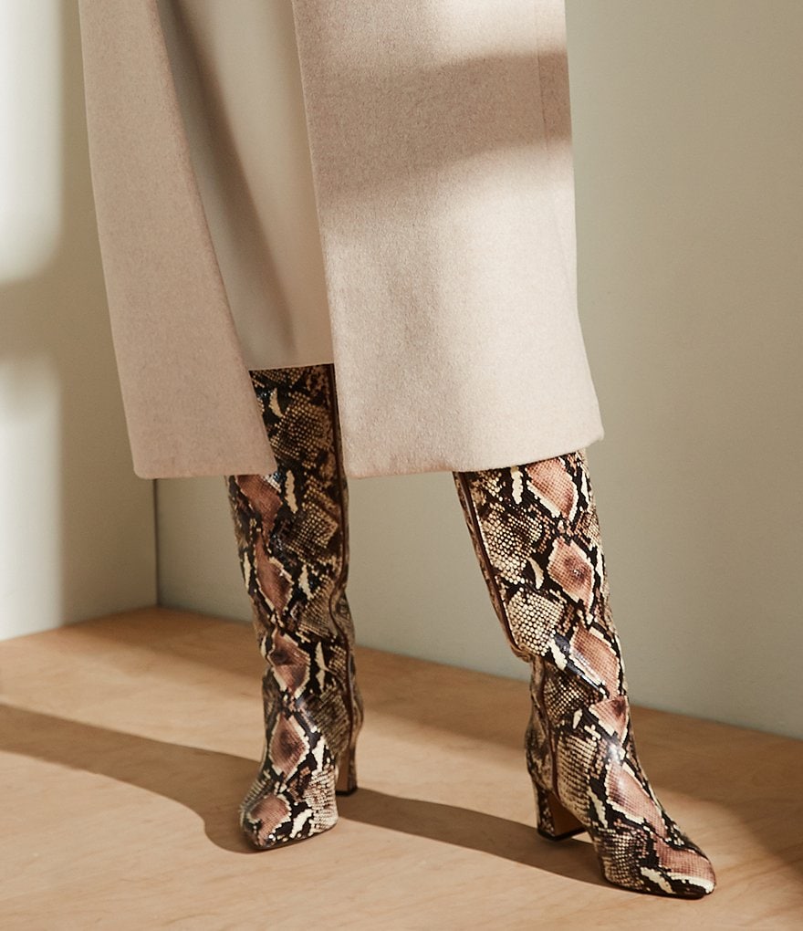 Alex Marie Pamilla Snake Print Tall Shaft Boots