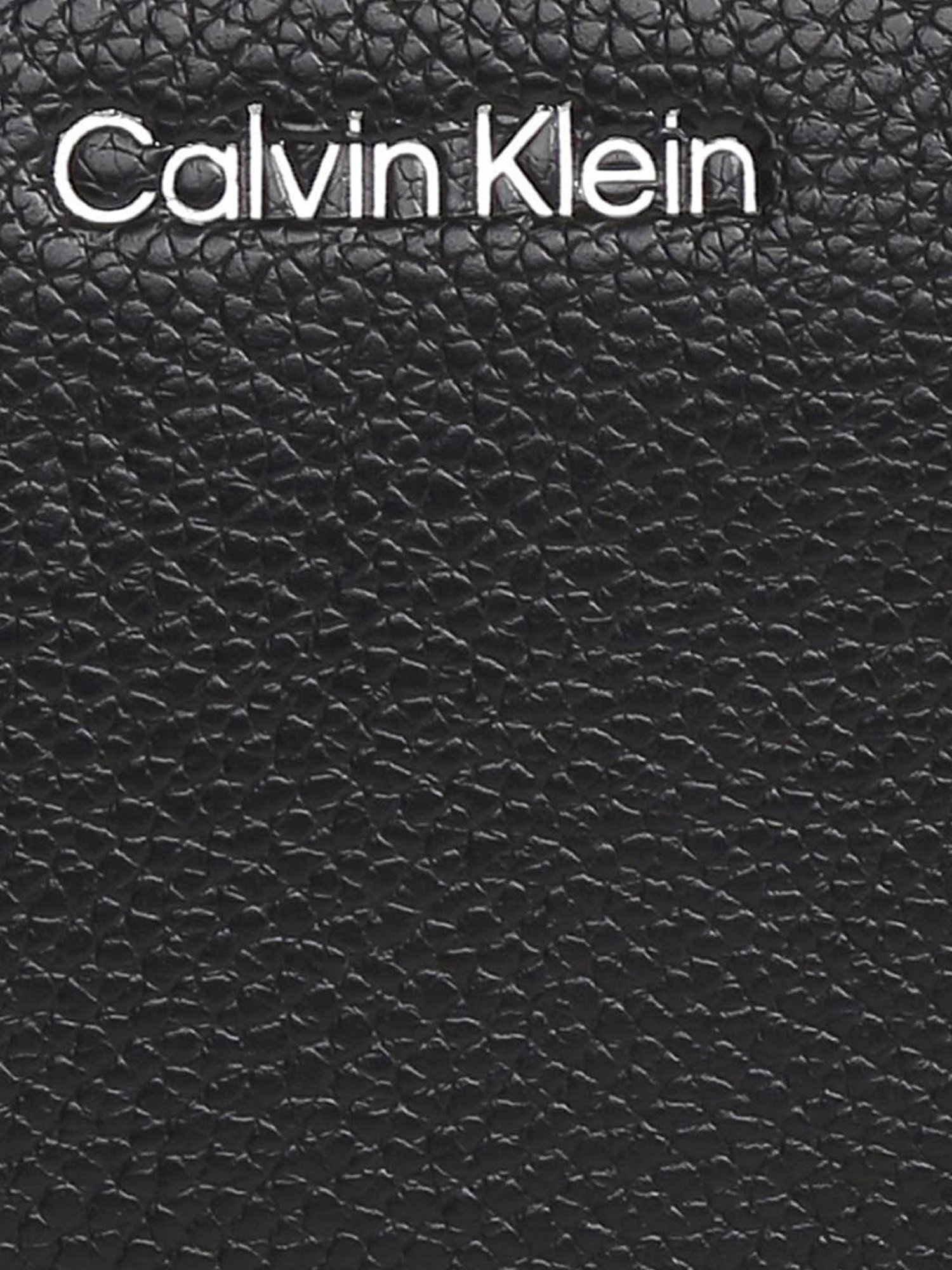 CALVIN KLEIN Black MARBLE Zip Around Wallet