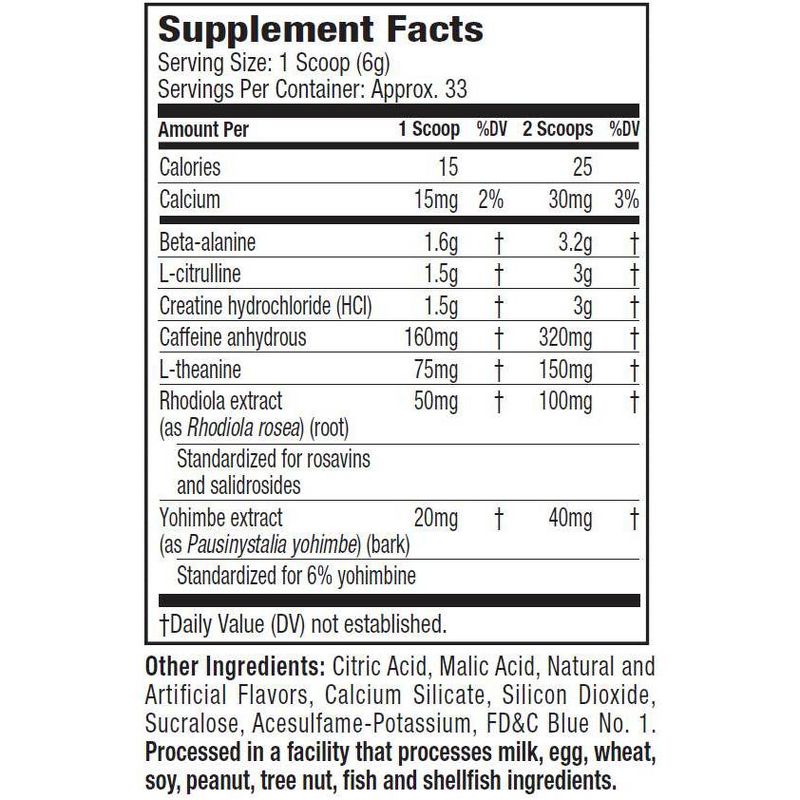 Muscletech Neurocore Pre Workout Powder with Creatine - Icy Blue Raspberry - 7.39oz