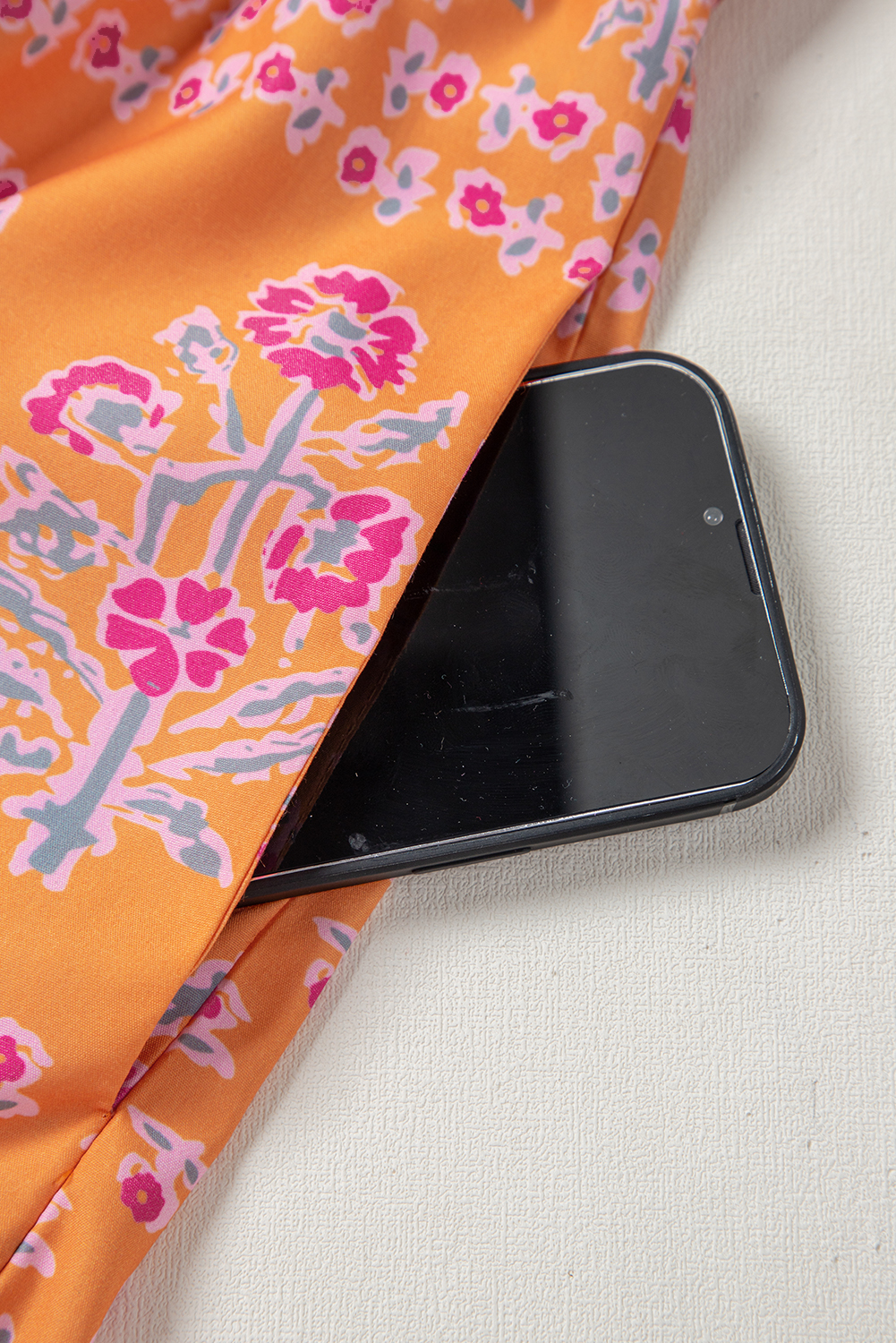 Black Leopard Patchwork Split Neck Ruffle Plus Size Dress