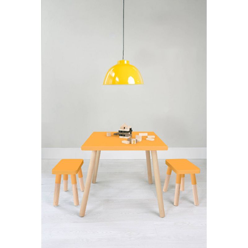 23.5" Peewee Round Kids' Table Maple/Orange - Nico & Yeye