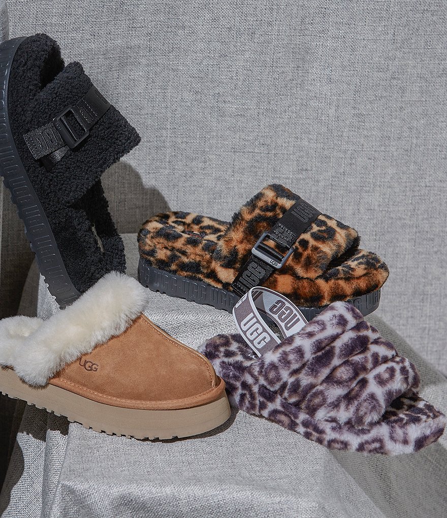 UGG&reg; Fluff Yeah Panther Fur Slides
