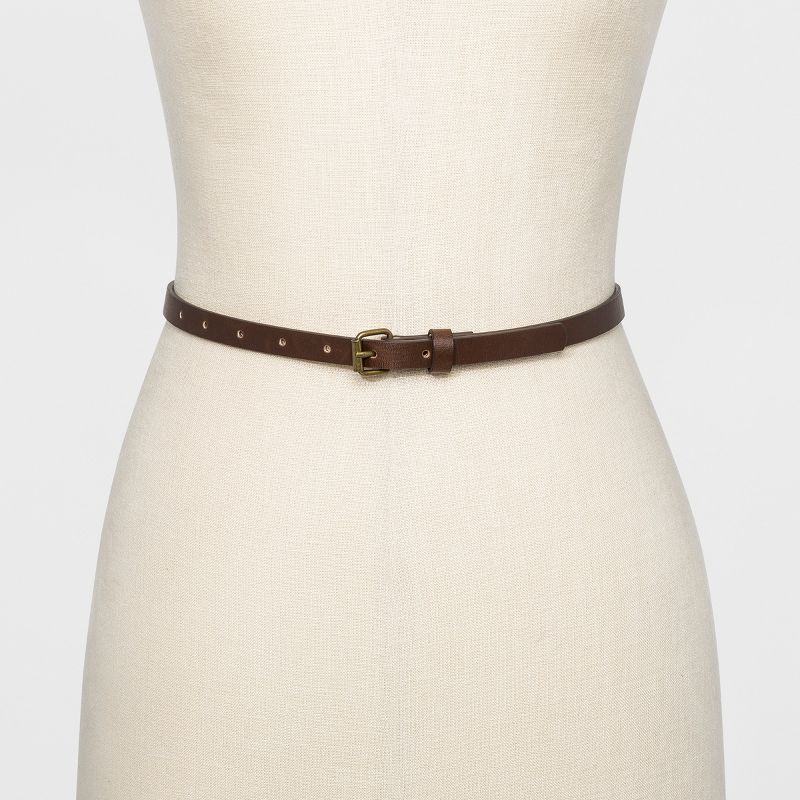 Women's Leopard Print Faux Hair Belt - Universal Thread™ Brown 2X